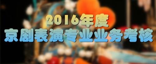 操逼啊啊啊91国家京剧院2016年度京剧表演专业业务考...